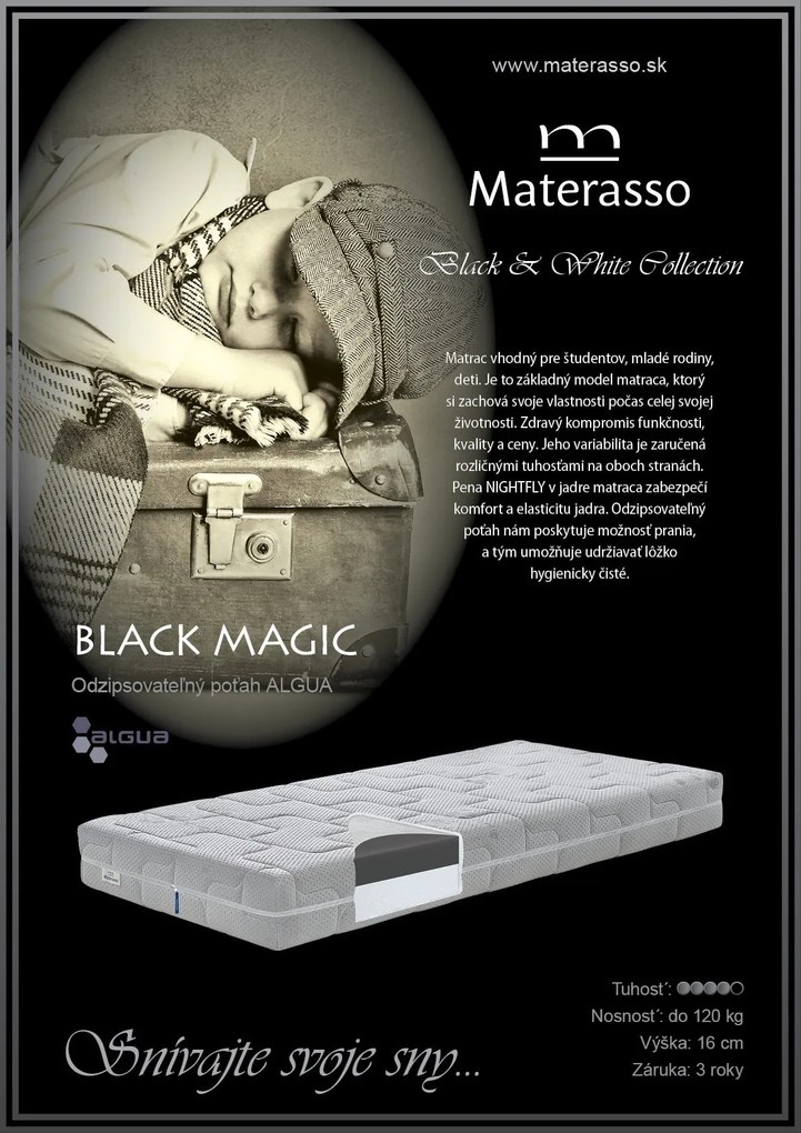 Materasso Penový matrac Black Magic, 160 x 200 cm