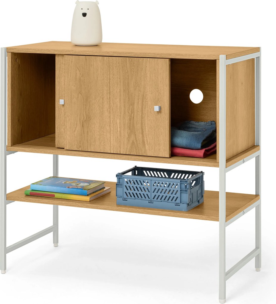 Detský komoda »GRADE« s posuvnými dverami, vzhľad dreva