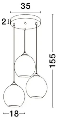 Rustikálny luster Blaze 35 medená