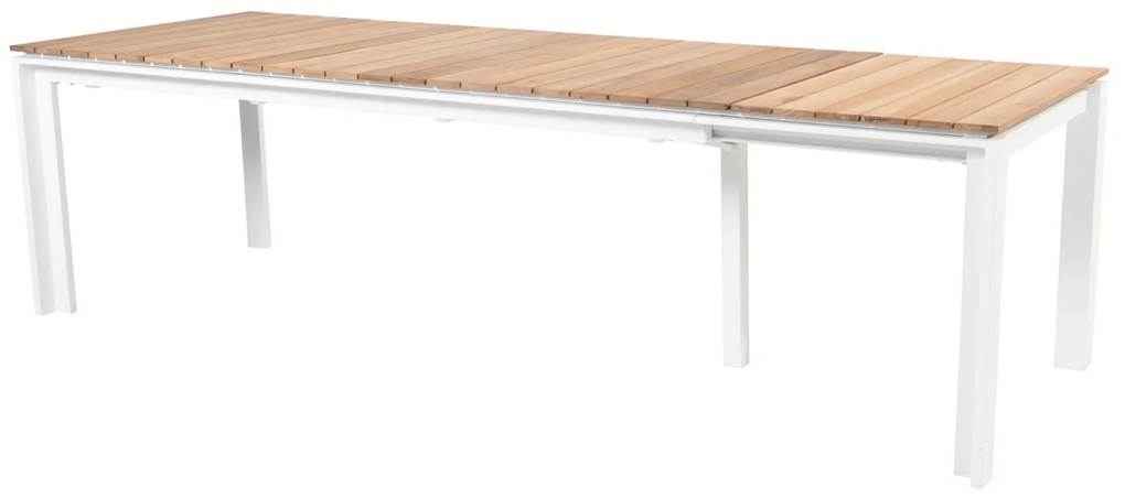 Optimum Teak rozťahovací jedálenský stôl biely 220-340 cm