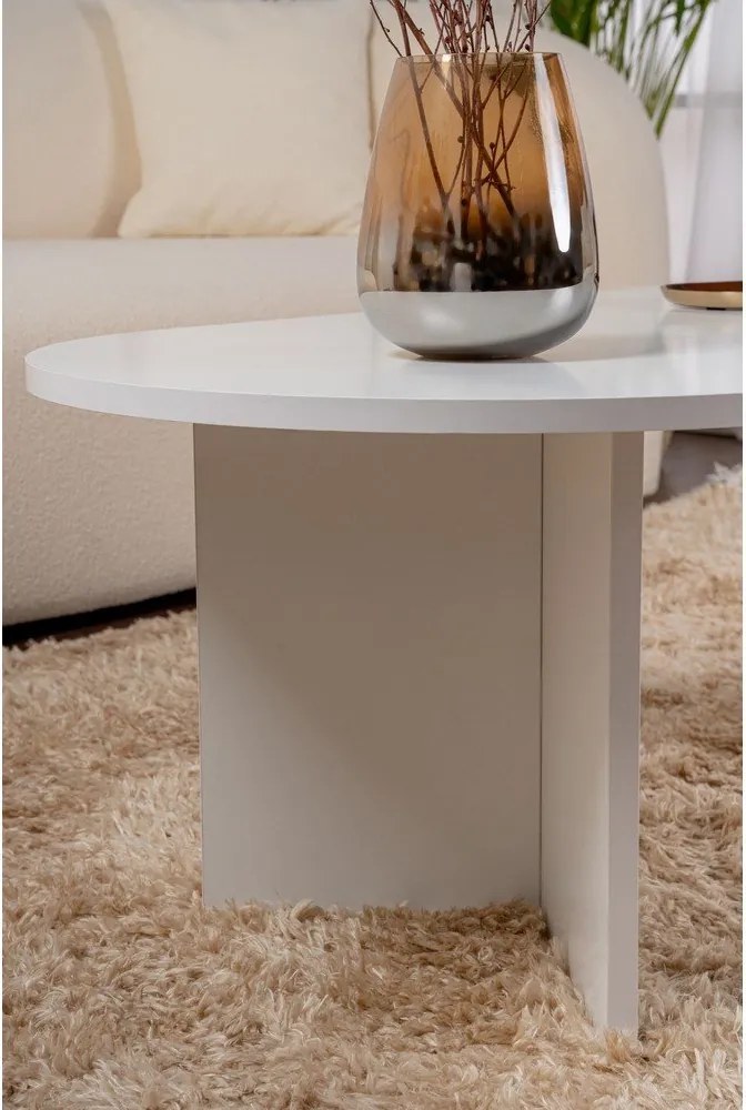 Biely matný konferenčný stolík 60x119 cm Sable – Kalune Design