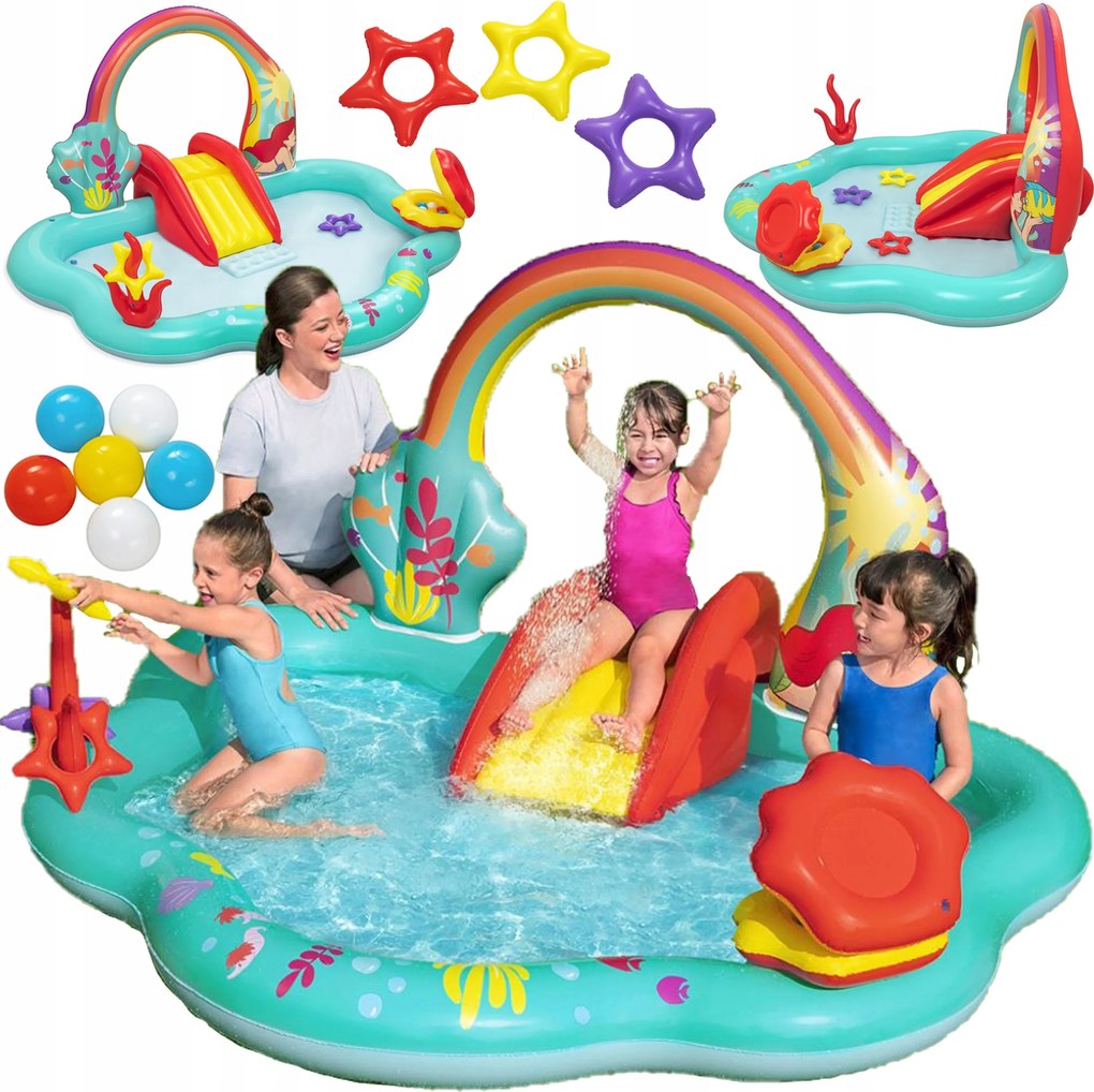 Vodné Detské Ihrisko Nafukovací Bazén Princeznej Disney Šmýkačka