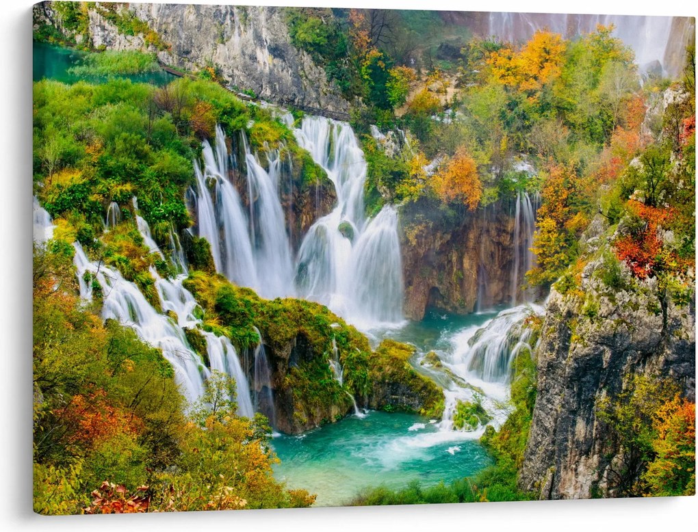 Obraz - Národný park Plitvické jazerá (70x50 cm)