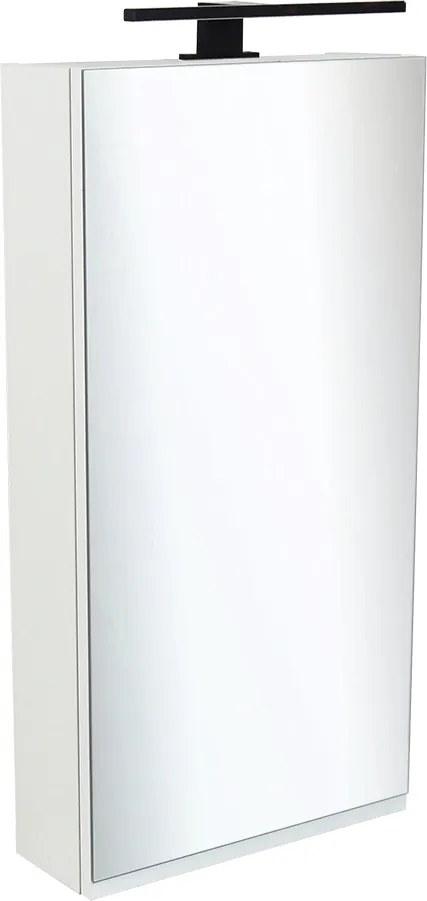 Comodo Zrkadlová skrinka Atica 40 ZS LED-B s osvetlením Any LED 30 B, čierna