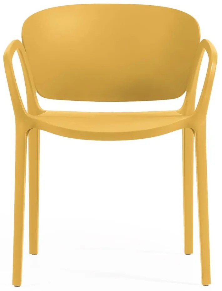Žltá plastová záhradná stolička Ania – Kave Home