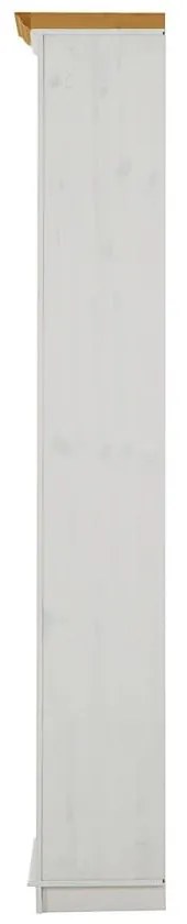 Biela knižnica z borovicového dreva 74x223x37 cm Anita – Støraa