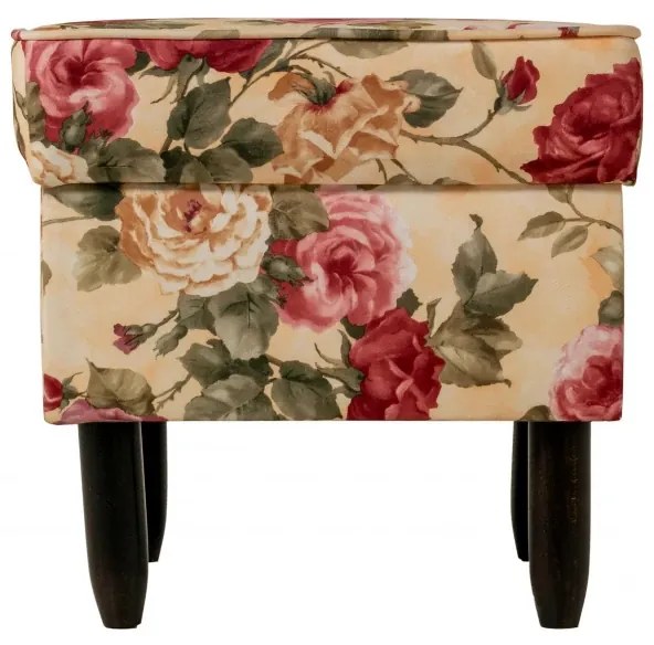 Taburet Royal II kvety, béžová kvety (2108/wenge)