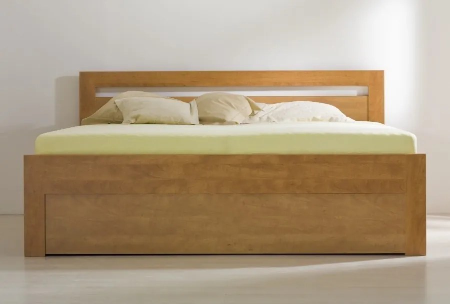 BMB MARIKA KLASIK - masívna buková posteľ s úložným priestorom 160 x 200 cm, buk masív