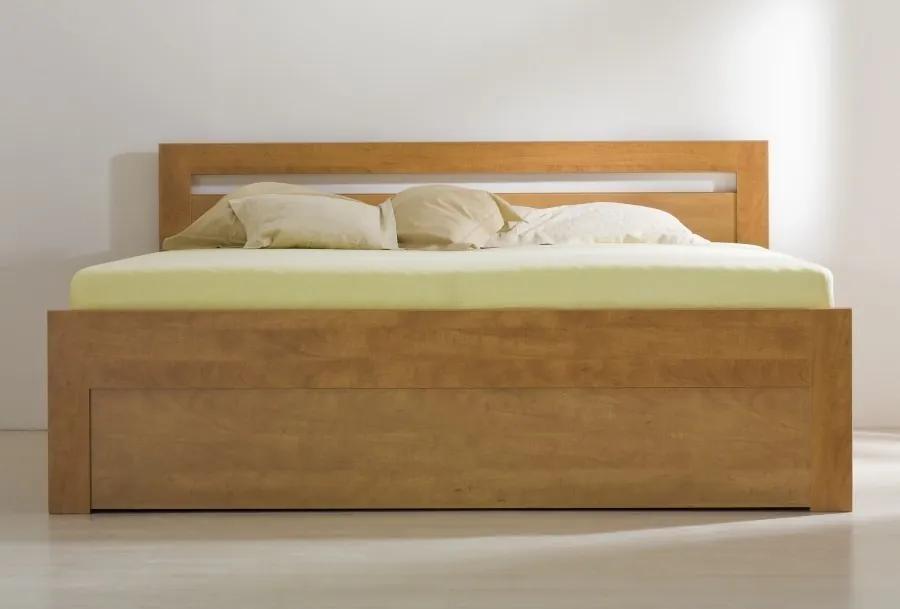 BMB MARIKA KLASIK - masívna buková posteľ s úložným priestorom, buk masív