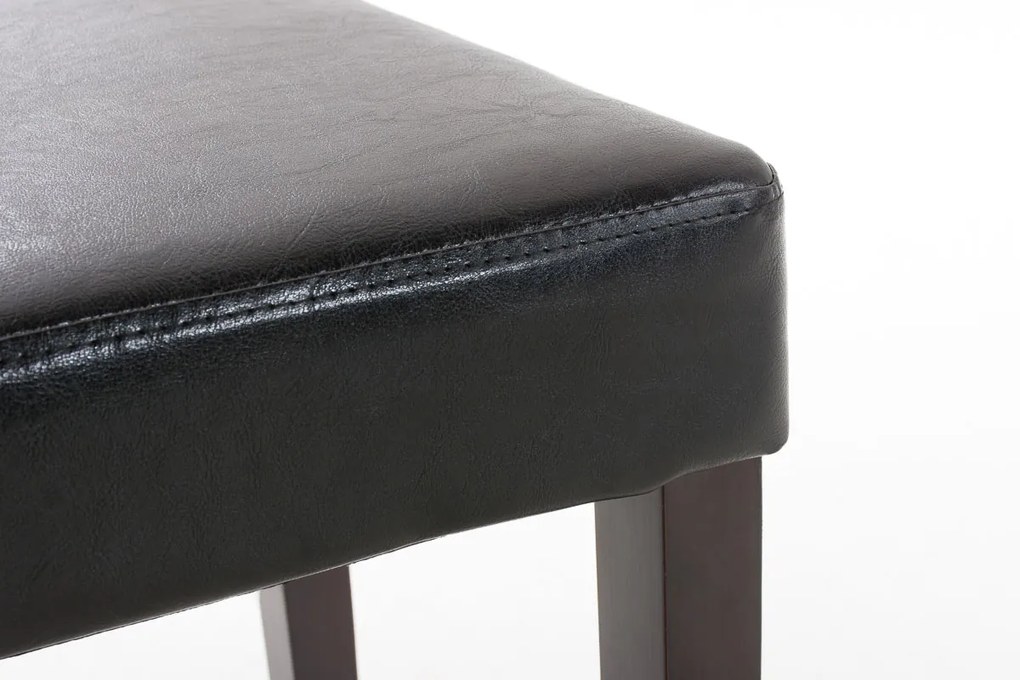 Jedálenská stolička Inn, nohy tmavo hnedé - Čierna