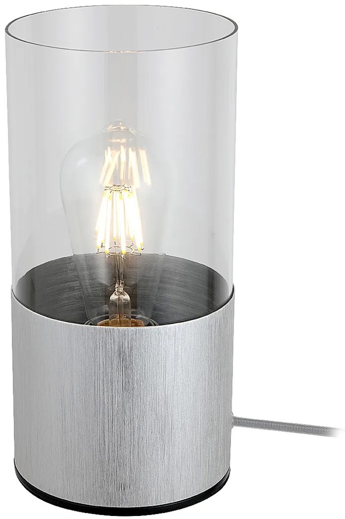 RABALUX Moderná stolová lampa ZELKOVA, 1xE27, 40W, okrúhla, chróm