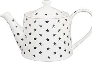 Krasilnikoff hviezdičková porcelánová kanvica teapot charcoal star 1000 ml