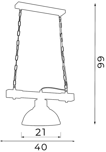 Luster na reťazi Hakone 1xE27/60W/230V tmavá