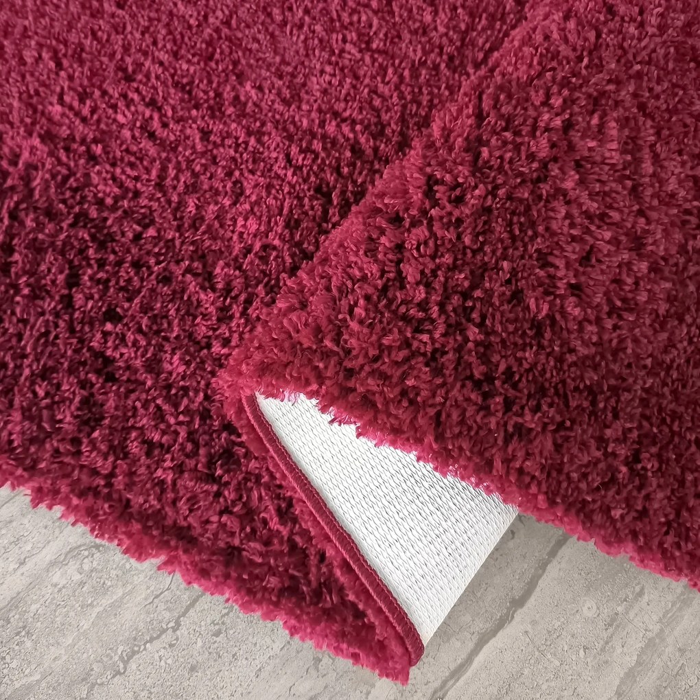 DY Červený protišmykový shaggy koberec Camel Rozmer: 160x220 cm