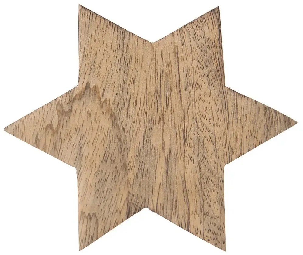 Orion Podtácka drevo MANGO, hviezda