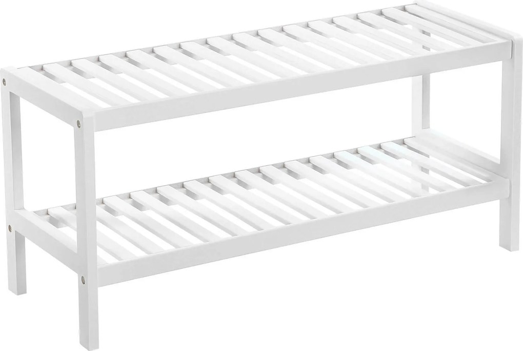 XXXLutz REGÁL NA TOPÁNKY, biela, bambus, 70/33/26 cm Boxxx - Online Only drobný nábytok - 002543014401