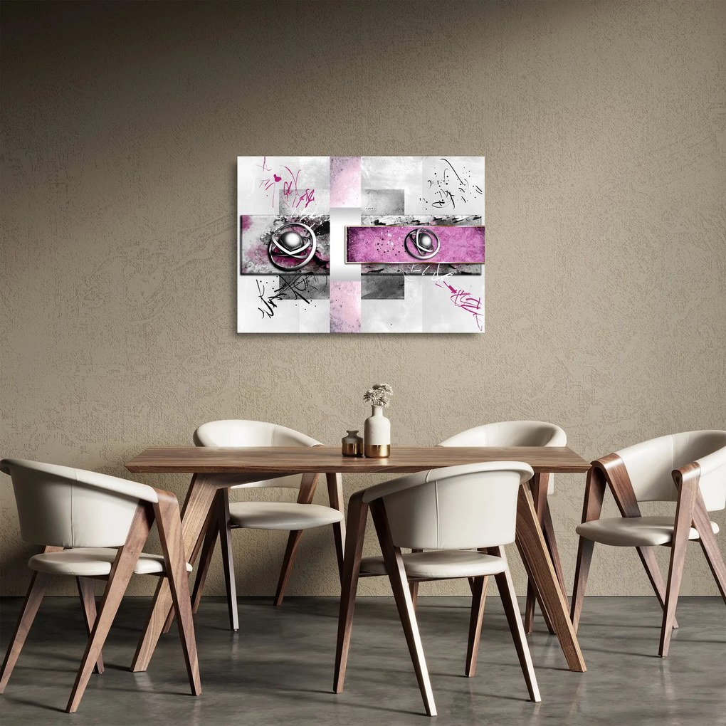 Sklenený obraz abstrakcie (70x50 cm)