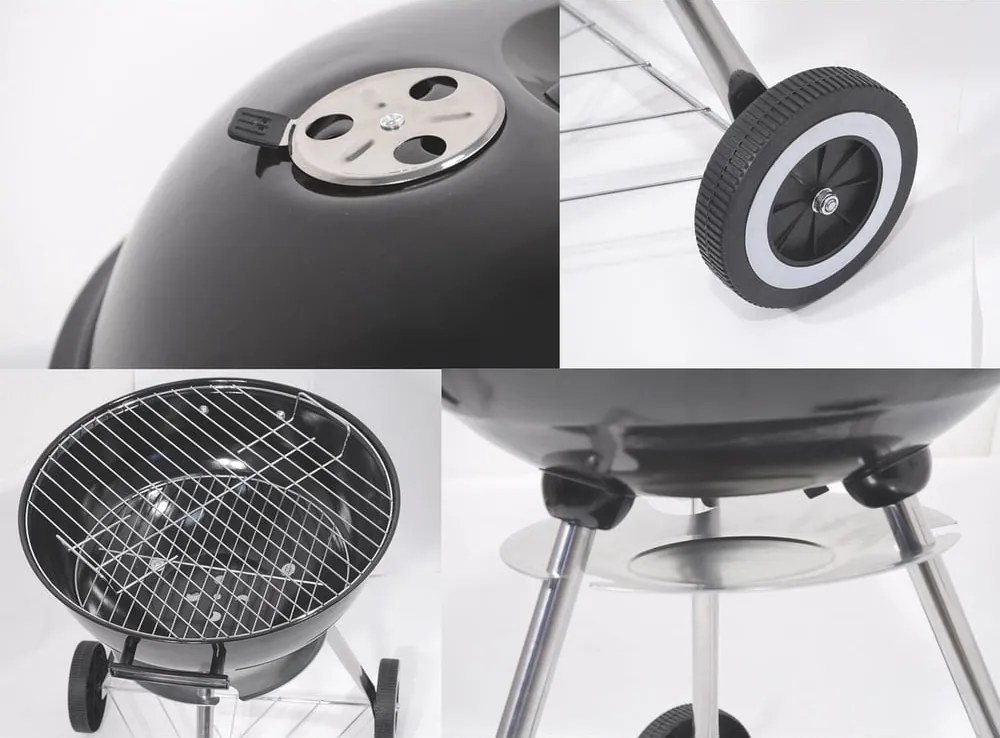 Kotlový gril na drevené uhlie Cattara Bari, ø 44 cm