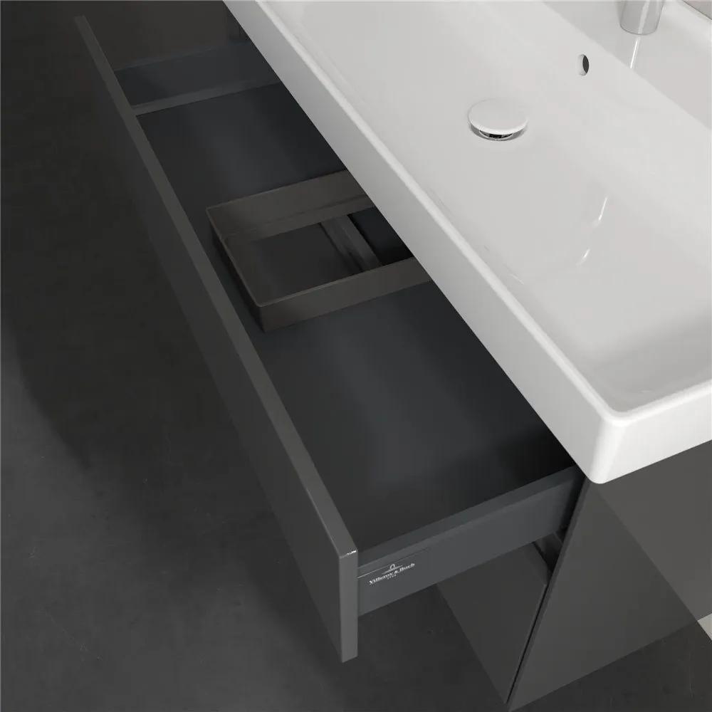 VILLEROY &amp; BOCH Collaro závesná skrinka pod umývadlo, 2 zásuvky, 954 x 444 x 546 mm, Glossy Grey, C01100FP