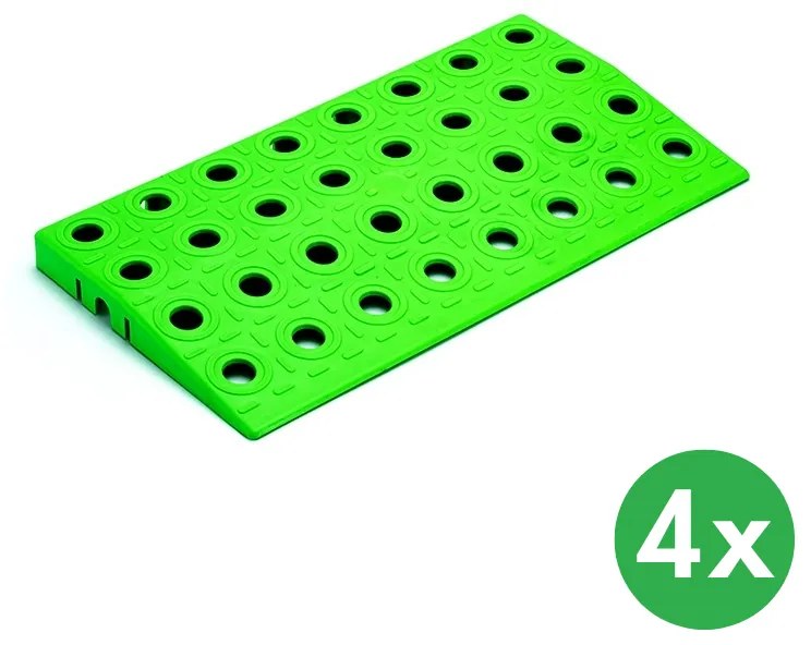 Rovný nájazd GripTil, 4 ks, zelený
