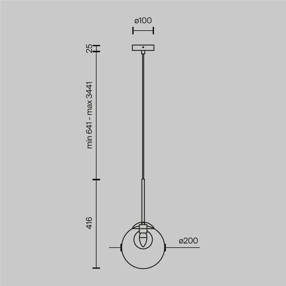 Závesné svietidlo MAYTONI BASIC FORM MOD521PL-01G3