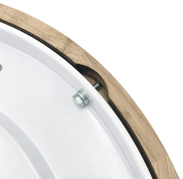 LED stropné svietidlo OAK SMOKY SLIM LED/36W/230V 4000K pr. 47 cm dub/tmavohnedá