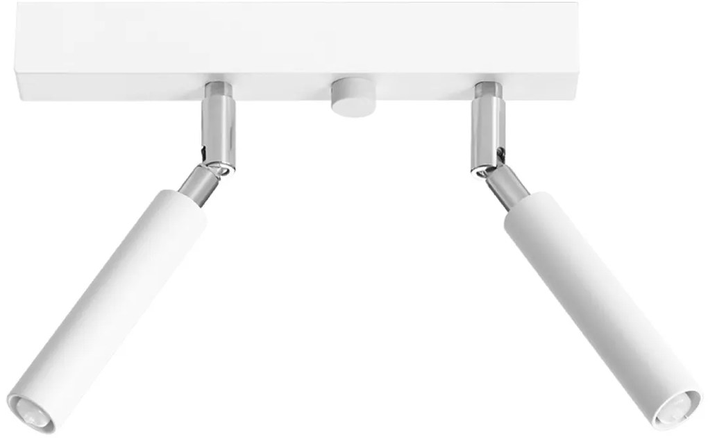 Bodové svietidlo Eyetech, 2x biele kovové tienidlo, (možnosť polohovania)
