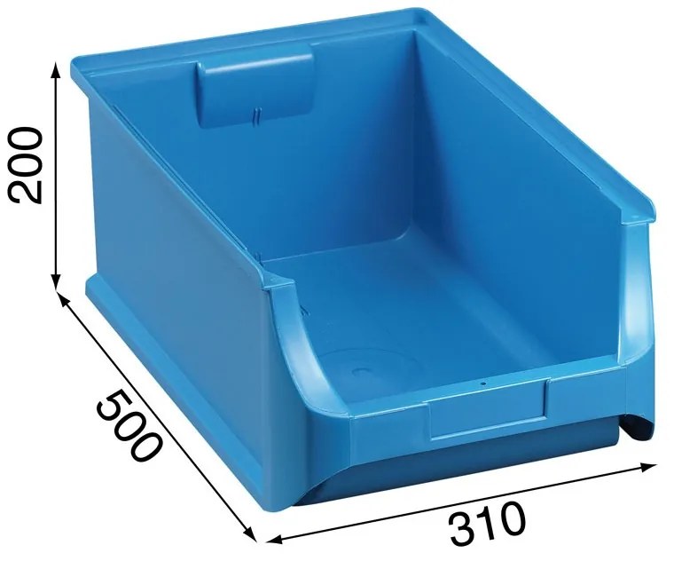 Allit Plastové boxy PLUS 5, 310 x 500 x 200 mm, modré, 6 ks