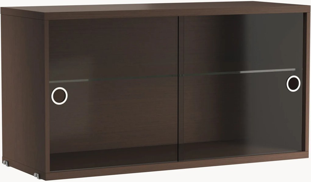 Vitrína's posuvnými sklenenými dverami String System, Š 78 x H 30 cm