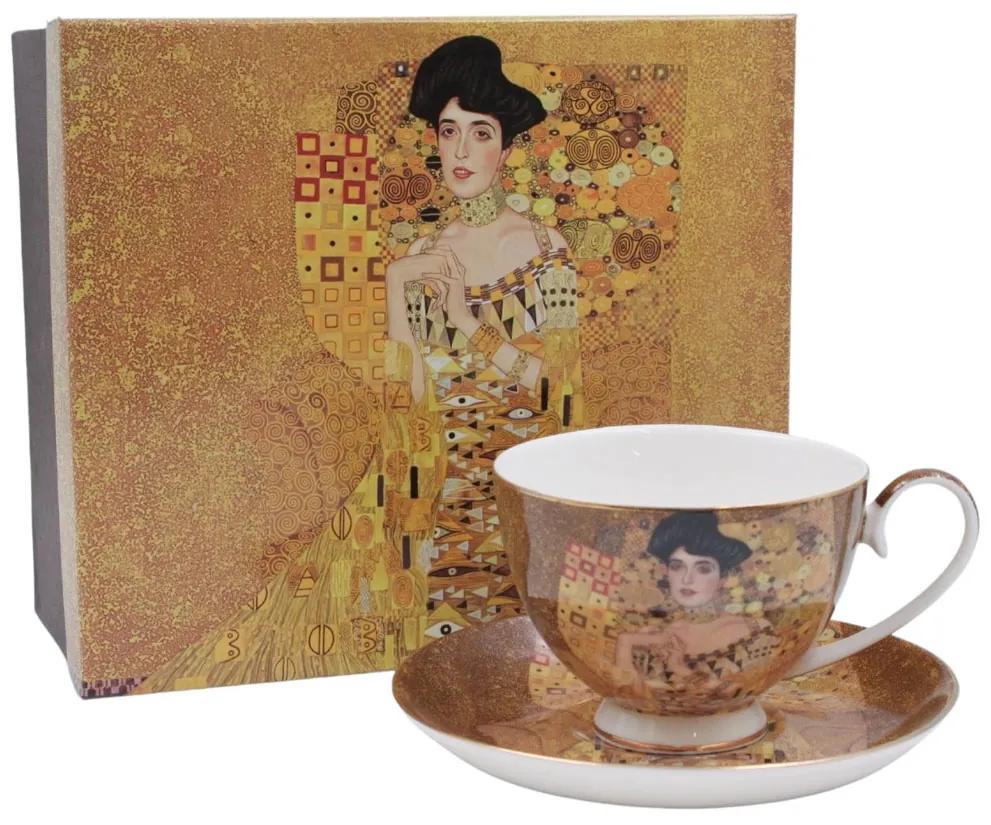 HOME ELEMENTS Šálka s podšálkou, 250 ml, Klimt Adele