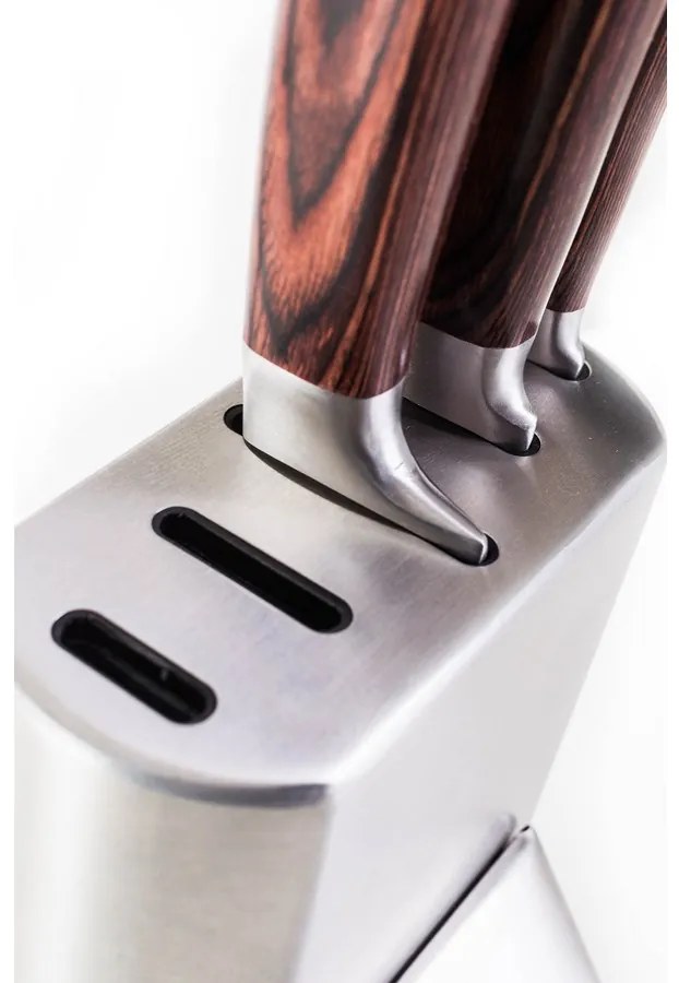 Sada nožov G21 Gourmet Steely 5 ks + nerez blok 60022164