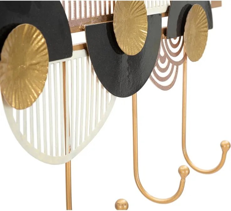 Nástenný vešiak v zlato-čiernej farbe Mauro Ferretti Art