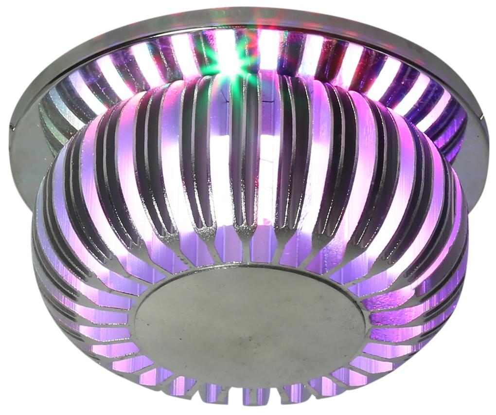 CLX Stropné podhľadové bodové LED osvetlenie GOT, 3W, RGB, 9,2 cm, okrúhle