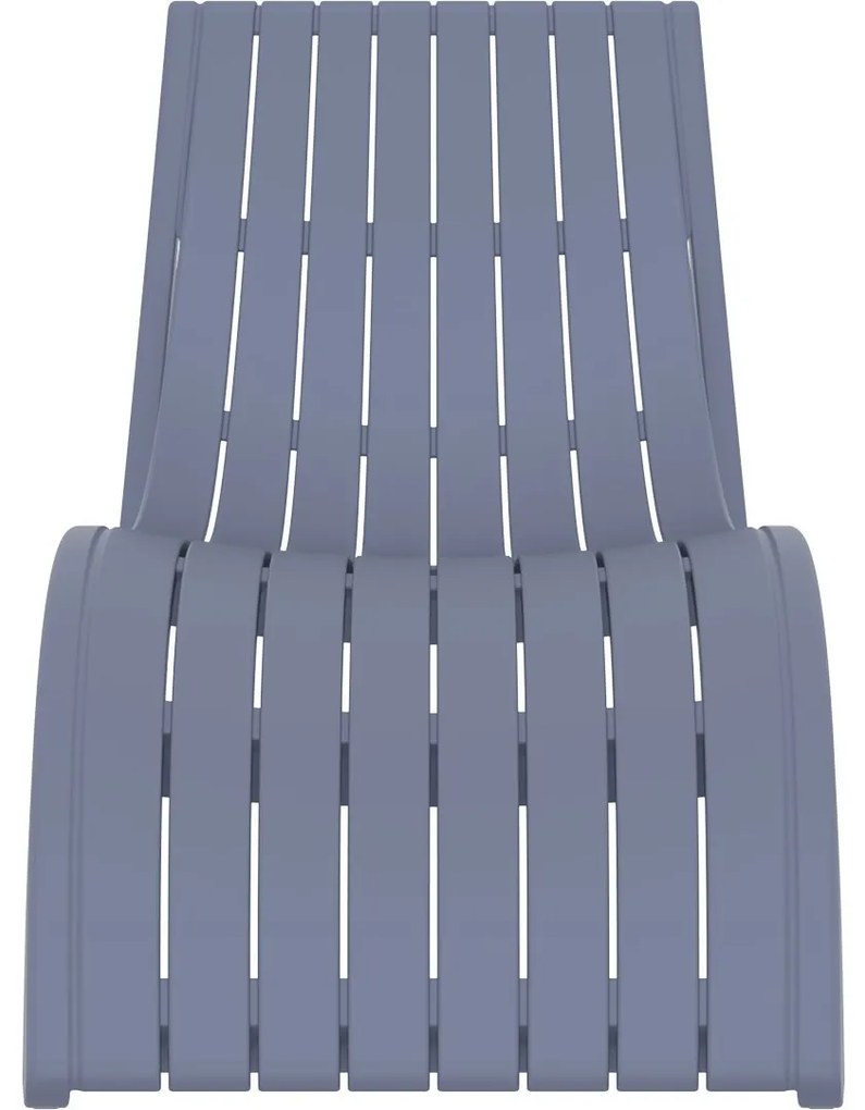 SLIM záhradné lehátko dark grey