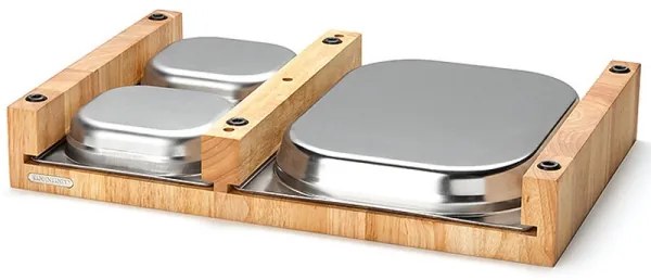 Continenta C4028 - SADA 1x Kuchynská doska na krájanie 50x32,5 cm + 3x misa gumovník