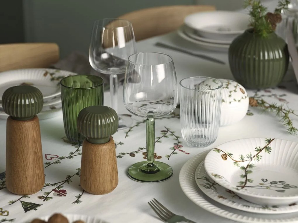 KÄHLER Pohár na vodu Hammershøi Green 370 ml – set 4 ks