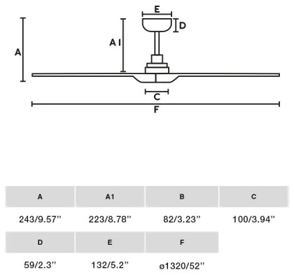 FARO 33810WT - Stropný ventilátor HEYWOOD L drevo/biela pr. 132 cm WT + DO