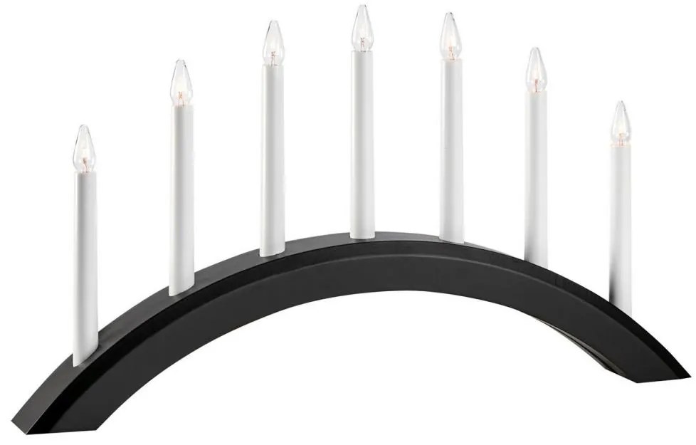 Markslöjd 705956 - Vianočný svietnik AVENTO 7xE10/3W/230V čierna