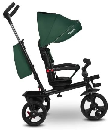 Lionelo - Detská trojkolka HAARI zelená/čierna