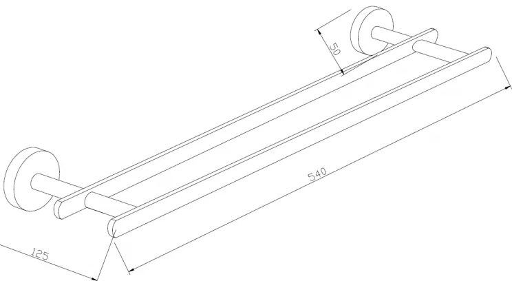 Mexen príslušenstvo, LOFT kúpeľkový držiak na uteráky, čierna, 7012625-70