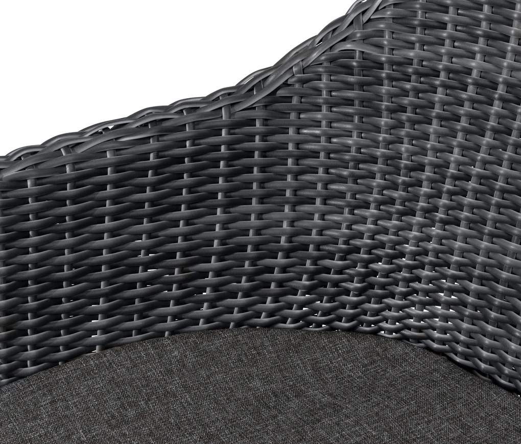 Škrupinová stolička s polyratanovým výpletom