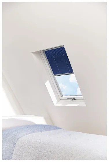Livarno home Tepelnoizolačná plisovaná žalúzia na strešné okná Velux, 49,3 x 94 – 116 cm (modrá) (100328943)