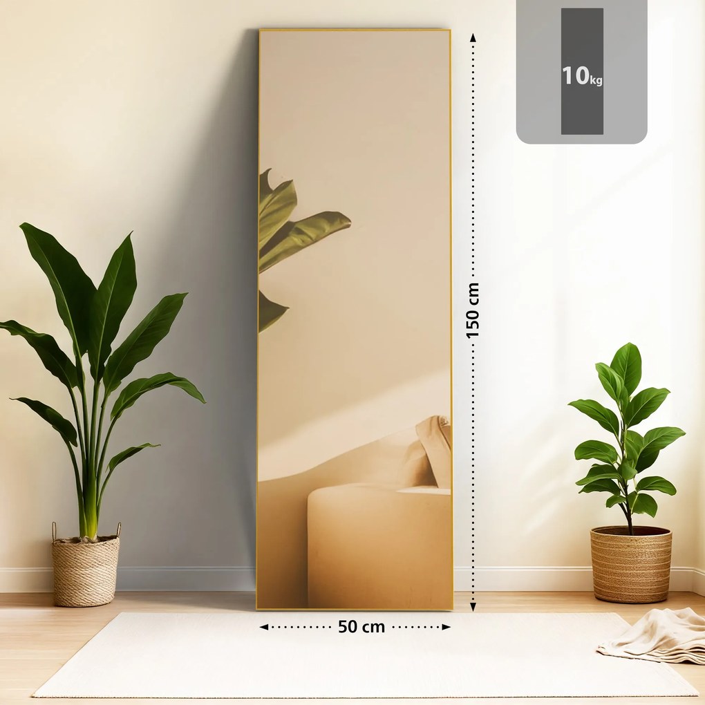 Zrkadlo Benicia 150x50 cm - zlaté lesklé