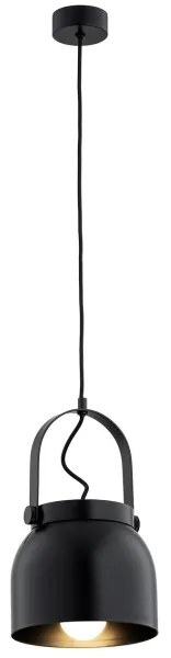 Argon 8281 - Luster na lanku LOGAN 1xE27/15W/230V pr. 20 cm čierna