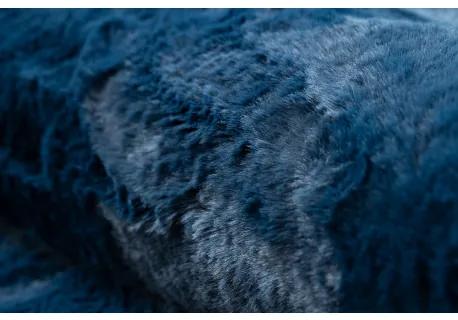 Koberec prateľný POSH Shaggy, plyšový, Hrubý, protišmykový, tmavo modrá Veľkosť: 160x220 cm