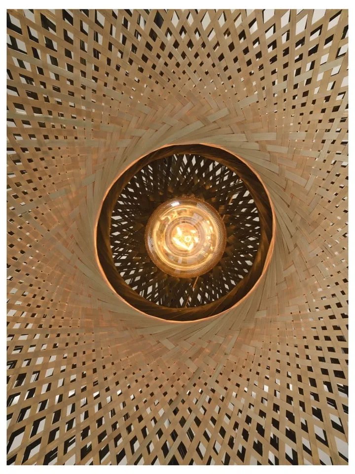 Závesné bambusové svietidlo Good&amp;Mojo Kalimantan, ⌀ 60 cm