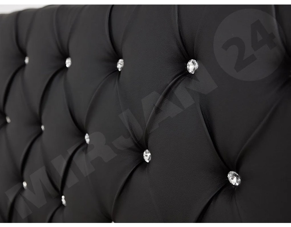 Kontinentálna posteľ Enoa, Rozmer postele: 160x200, Dostupné poťahy: ekokoža Soft 011 (čierna)