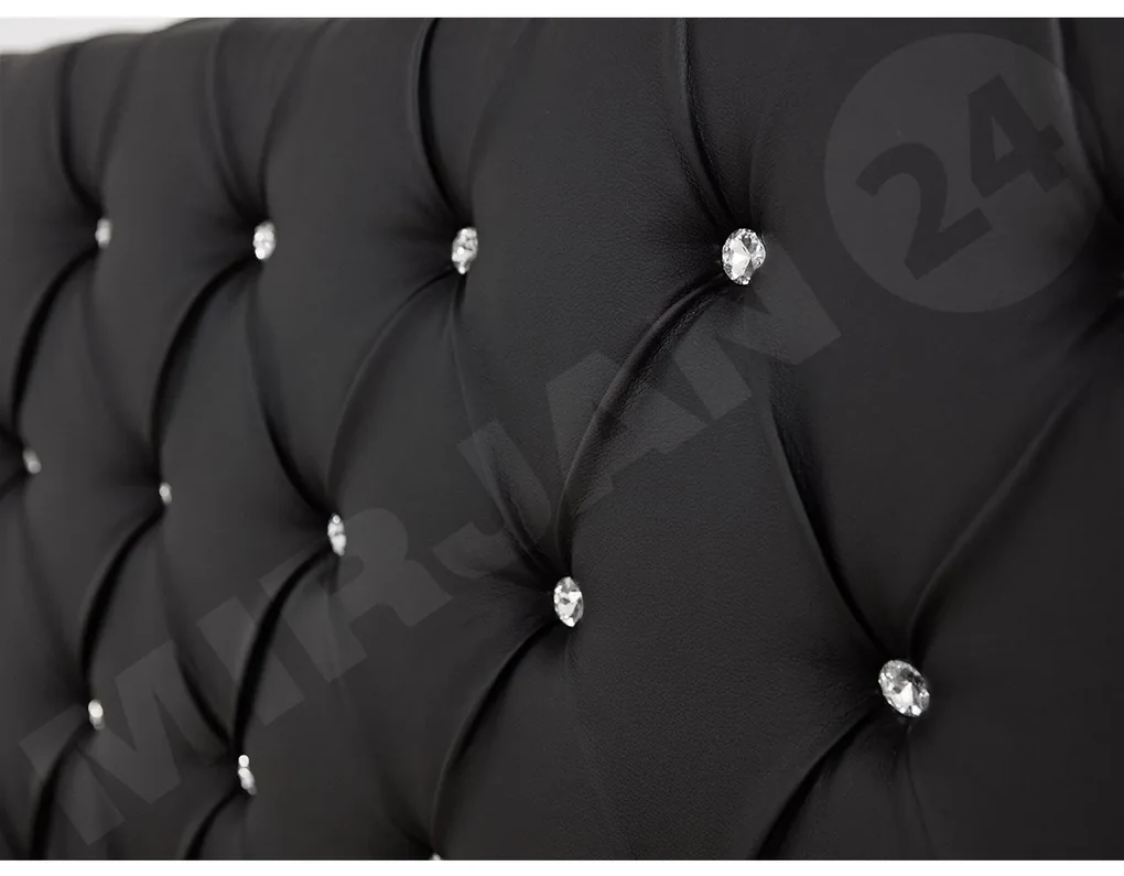 Kontinentálna posteľ Enoa, Rozmer postele: 180x200, Dostupné poťahy: ekokoža Soft 011 (čierna)