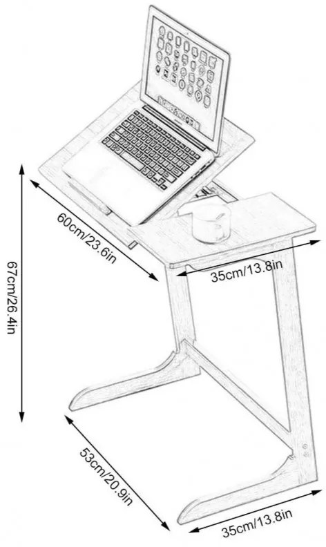 Multifunkčný skladací stolík na notebook, tablet alebo knihu