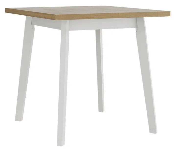 Stôl Harry 80 x 80 I, Morenie: biela - L, Farby nožičiek: biela